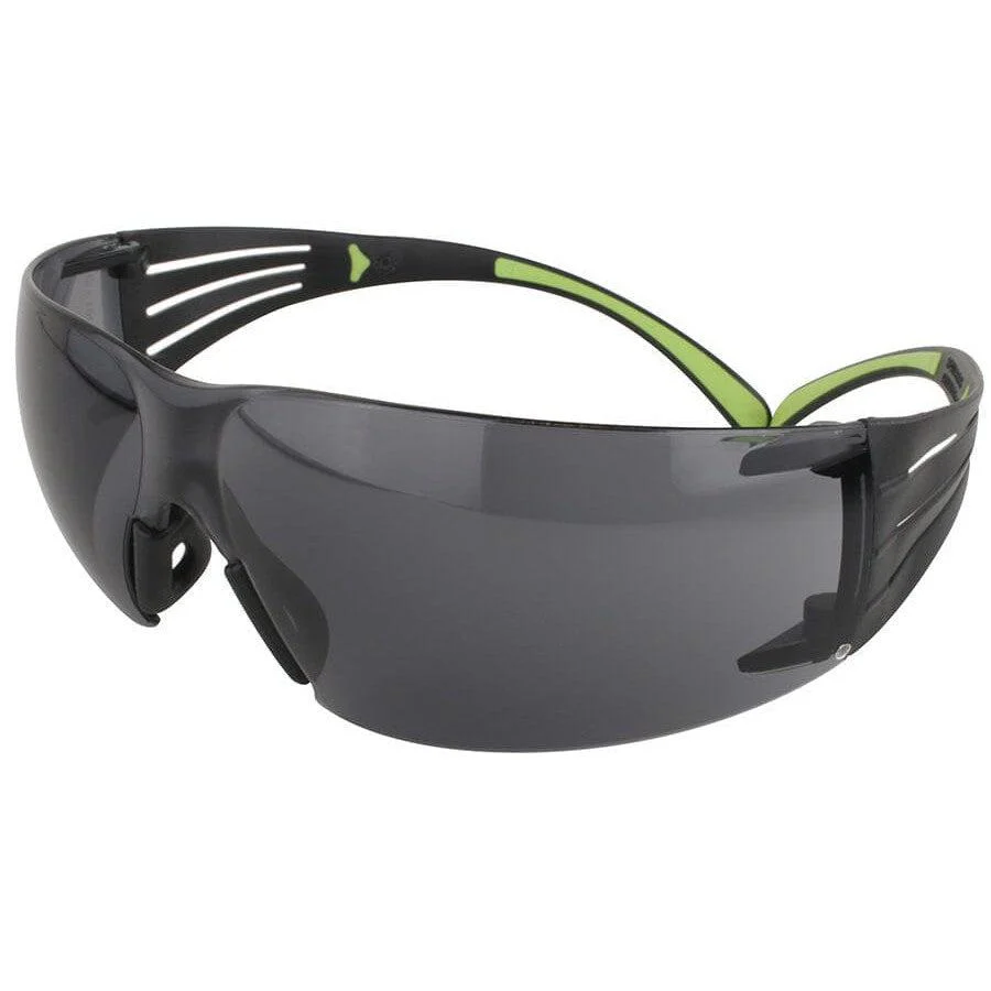 3M SecureFit Safety Glasses Black/Lime with Gray Anti-Fog Lens