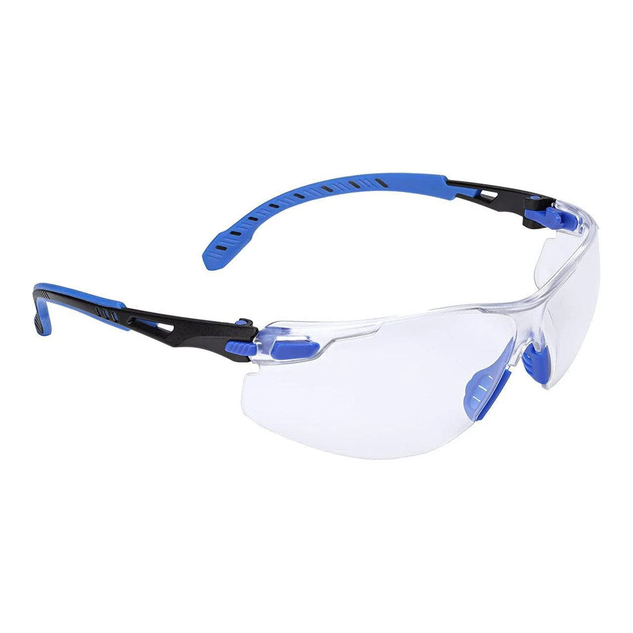 3M Solus Safety Glasses Blue with Clear Anti-Fog Lens - Image 3
