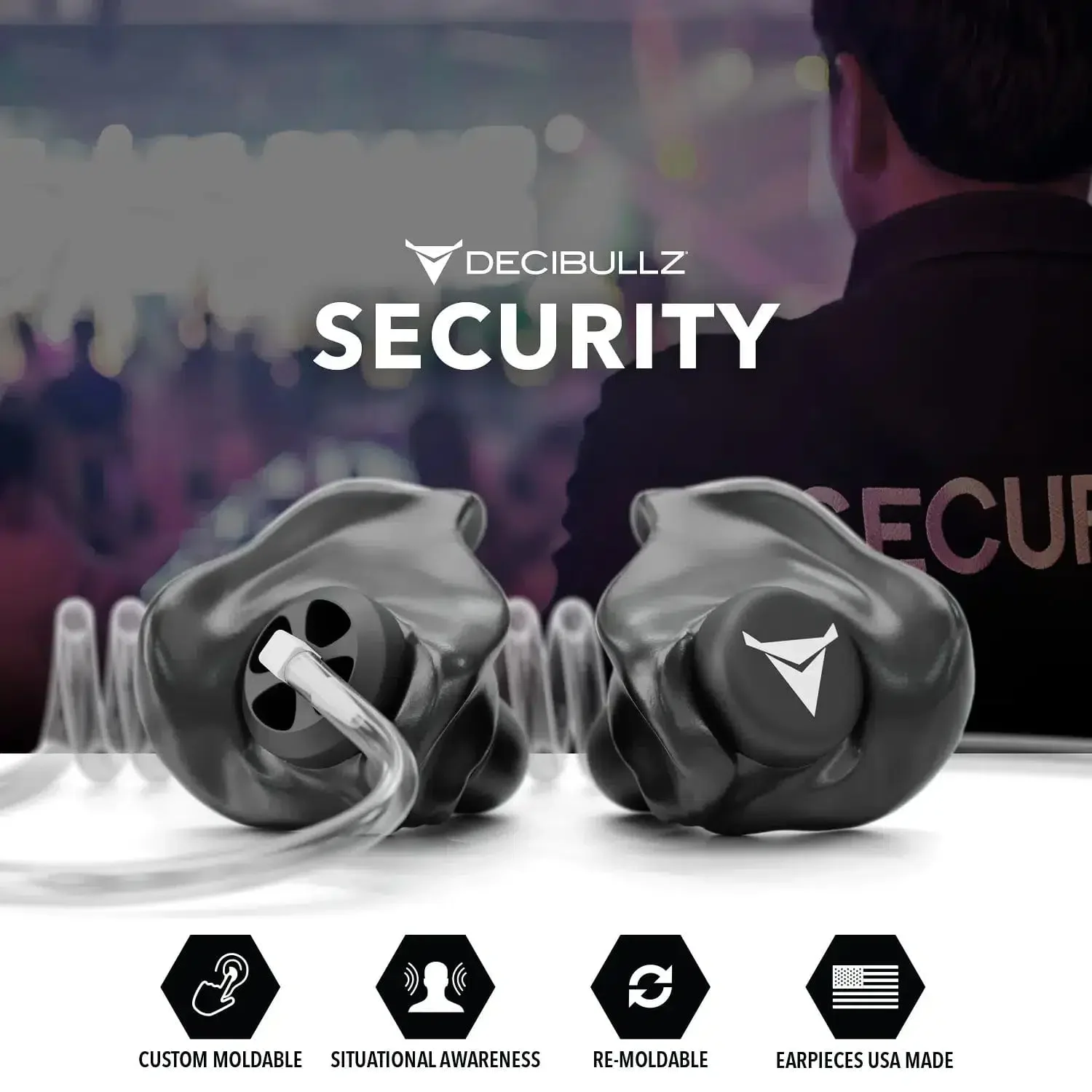 Decibullz +Awareness Custom Molded Two-Way Surveillance Acoustic Tube Headset (Motorola) - Image 9