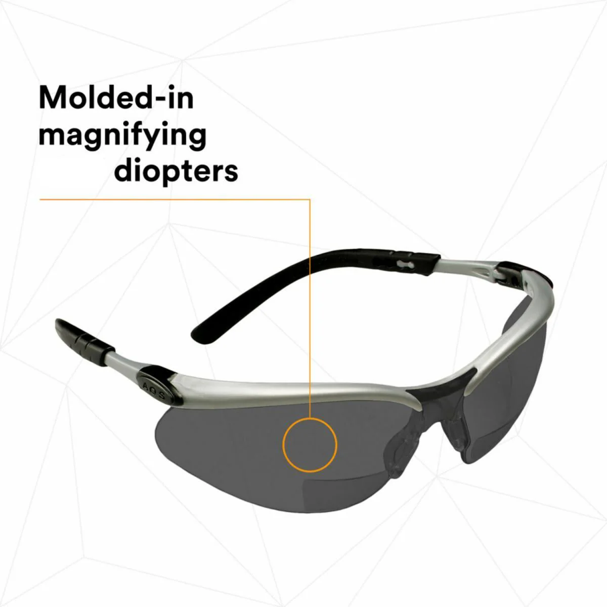 3M BX Bifocal Safety Glasses with Gray Anti-Fog Lenses - Image 4