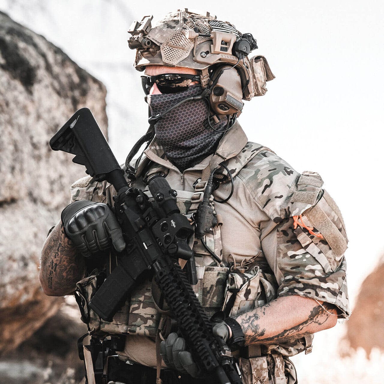 Bolle BSSI Tryon Ballistic Safety Glasses Black Frame with Smoke Platinum Anti-Fog Lenses - Image 6