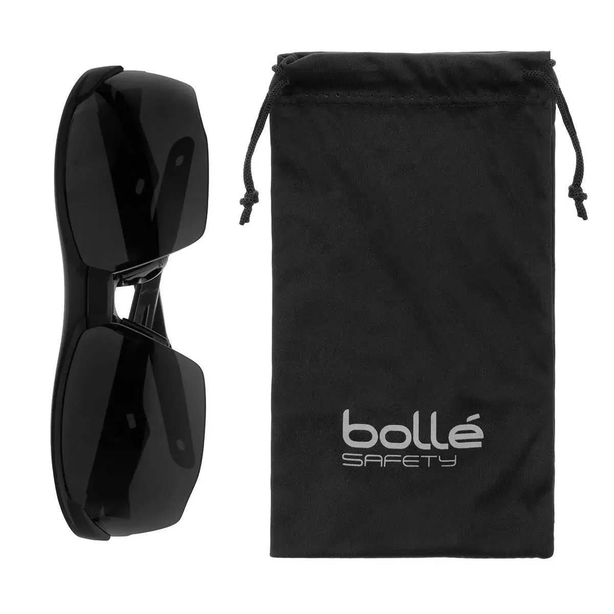Bolle BSSI Tryon Ballistic Safety Glasses Black Frame with Smoke Platinum Anti-Fog Lenses - Image 8