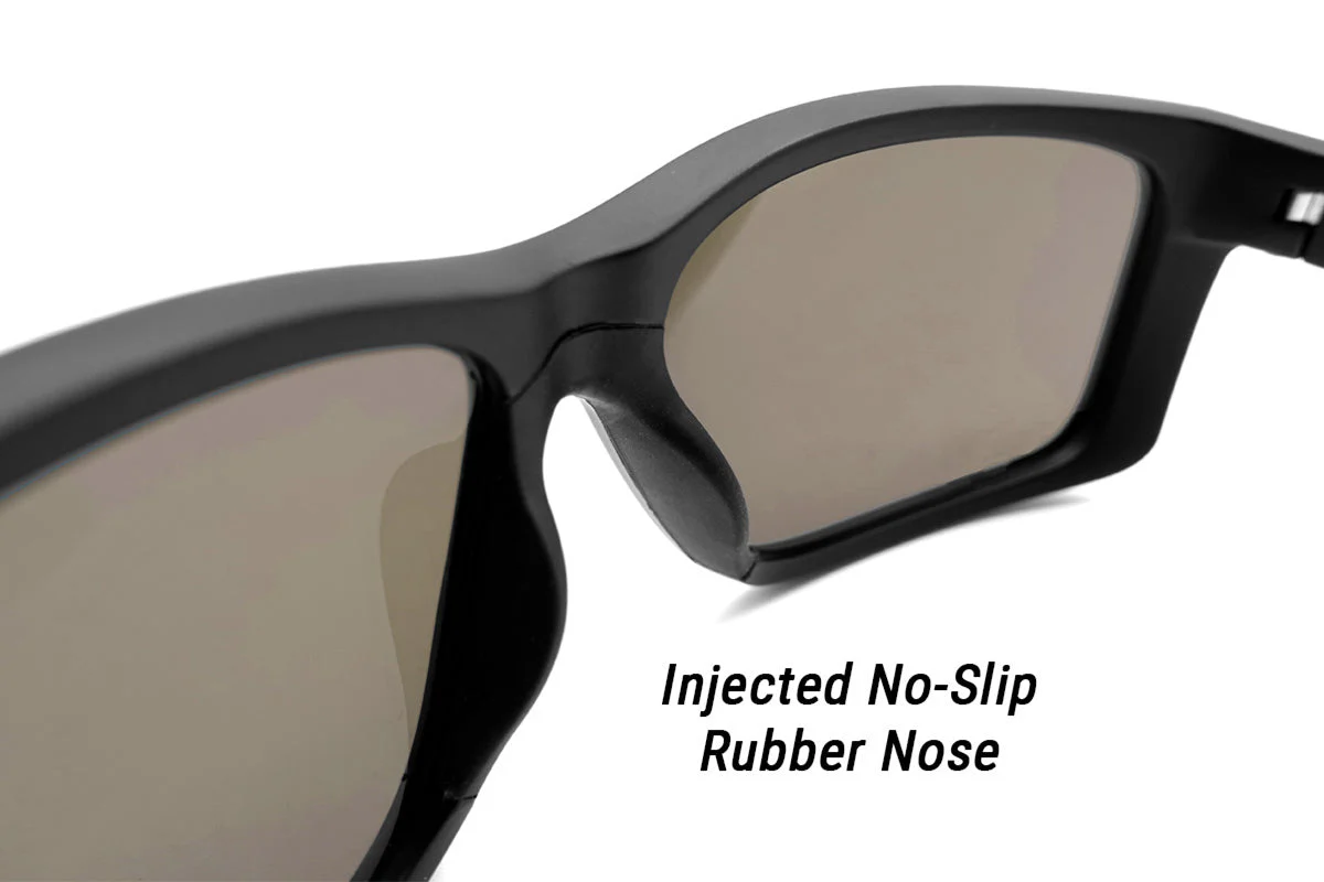 Detour Breach XL Z87+ Safety Glasses with Matte Black Frame and Polarized Deep Blue Lens - Image 3