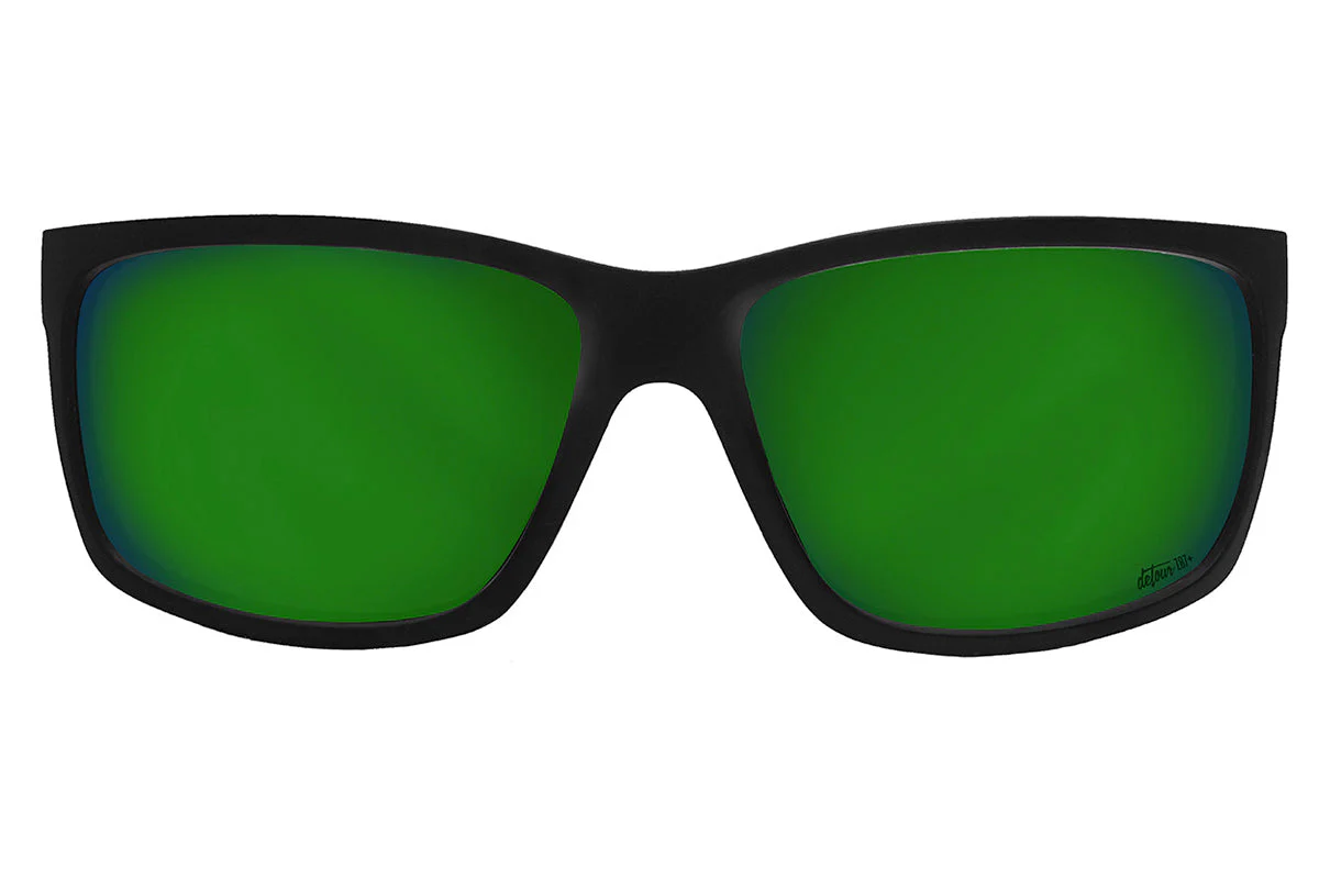 Detour Breach XL Z87+ Safety Glasses with Matte Black Frame and Polarized Green Machine Lens - Image 5
