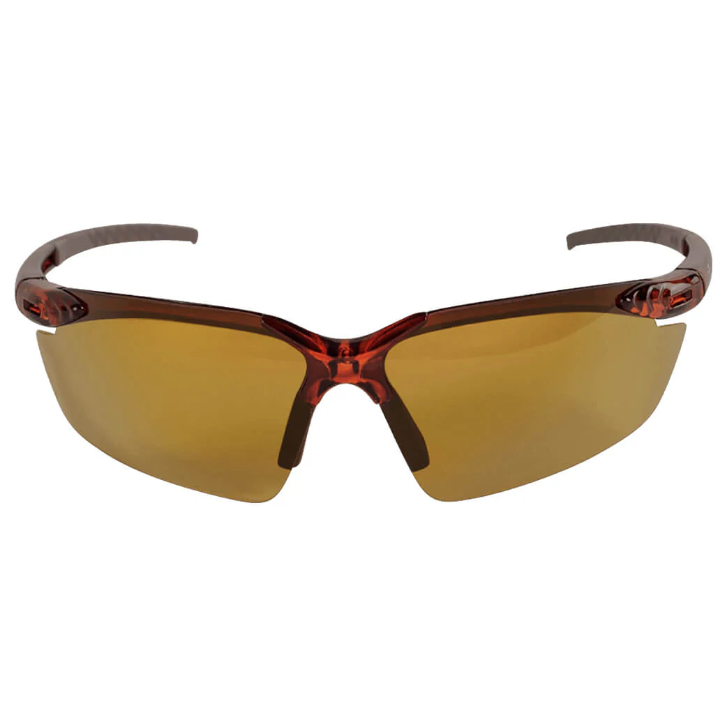 Bullhead Mojarra Safety Glasses with Crystal Brown Frame and Polarized Precision Brown Lens - Image 4
