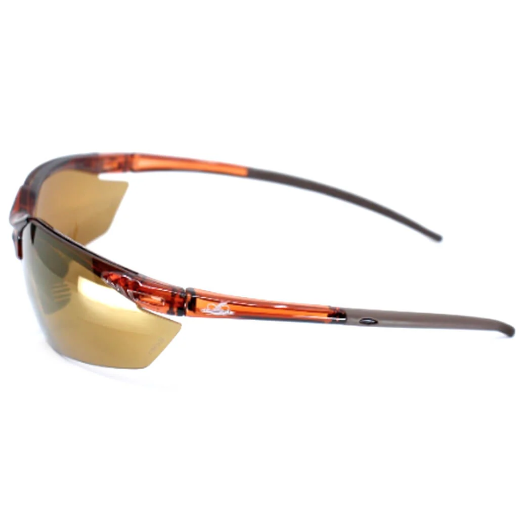 Bullhead Mojarra Safety Glasses with Crystal Brown Frame and Polarized Precision Brown Lens - Image 7