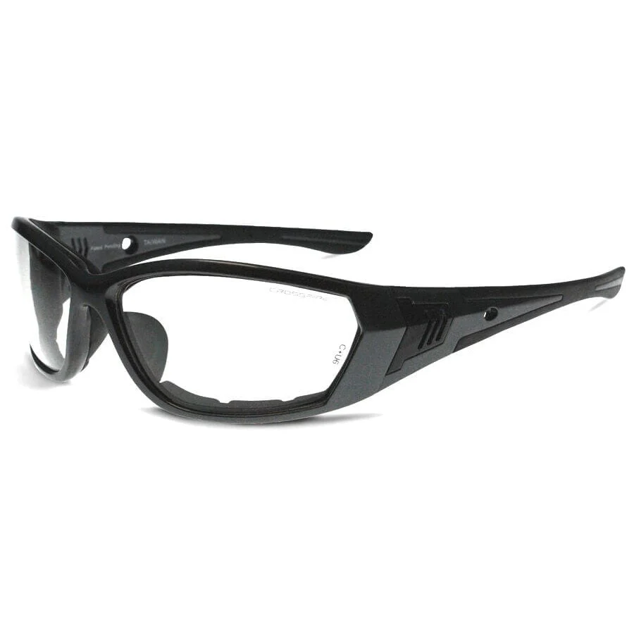 Crossfire 710 Foam Lined Safety Glasses Gray with Clear Anti-Fog Lenses