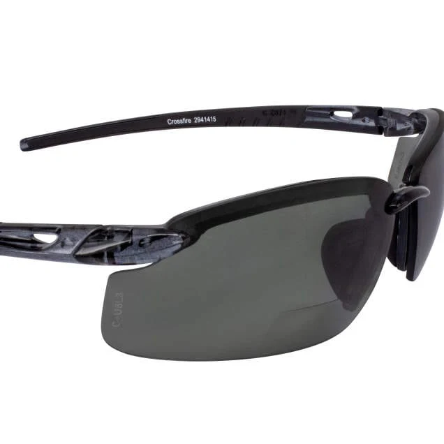 Crossfire ES5 Bifocal Safety Glasses Black with Polarized Smoke Lenses - Image 6