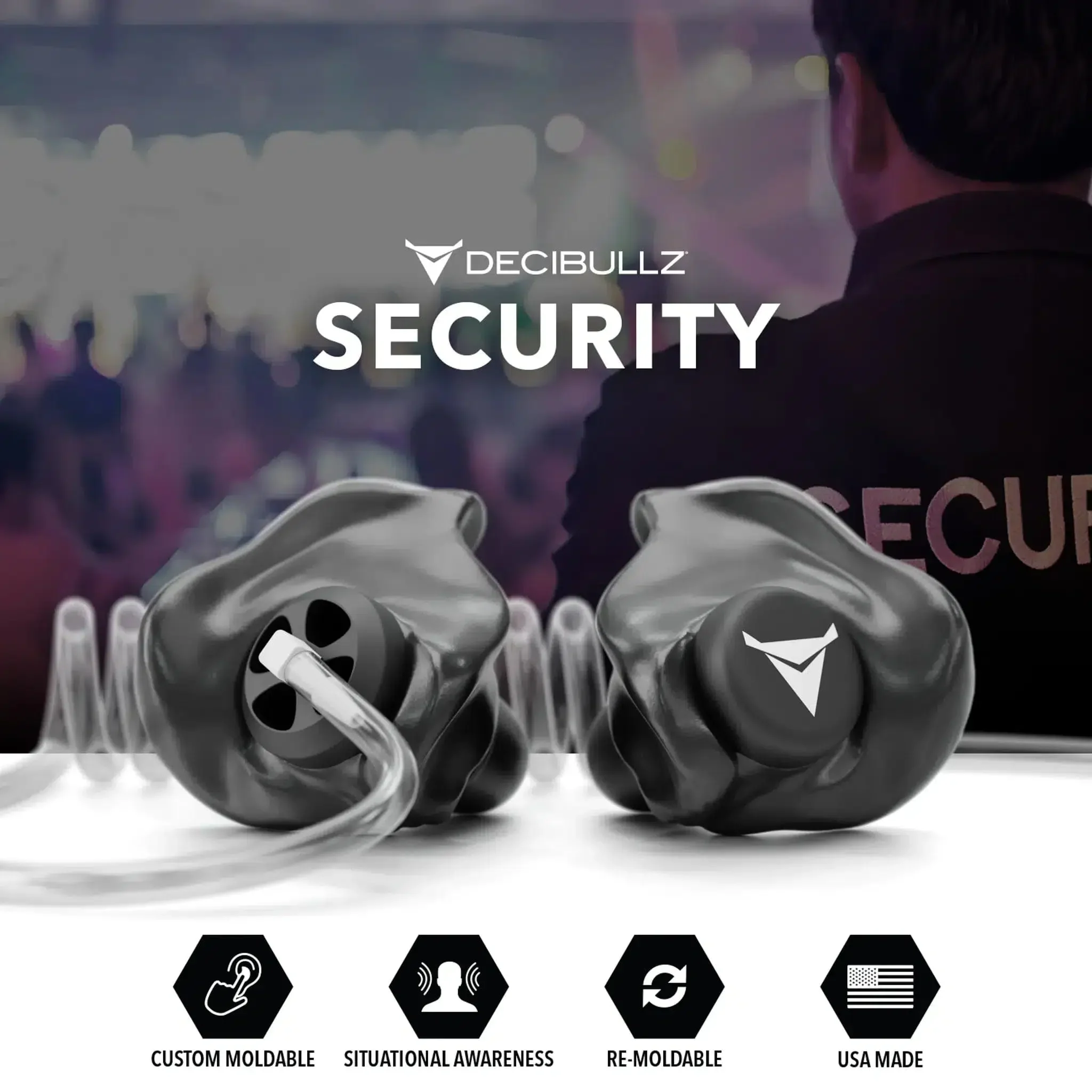 Decibullz Custom Moldable Surveillance Radio Headset Earpieces with Awareness - Image 5