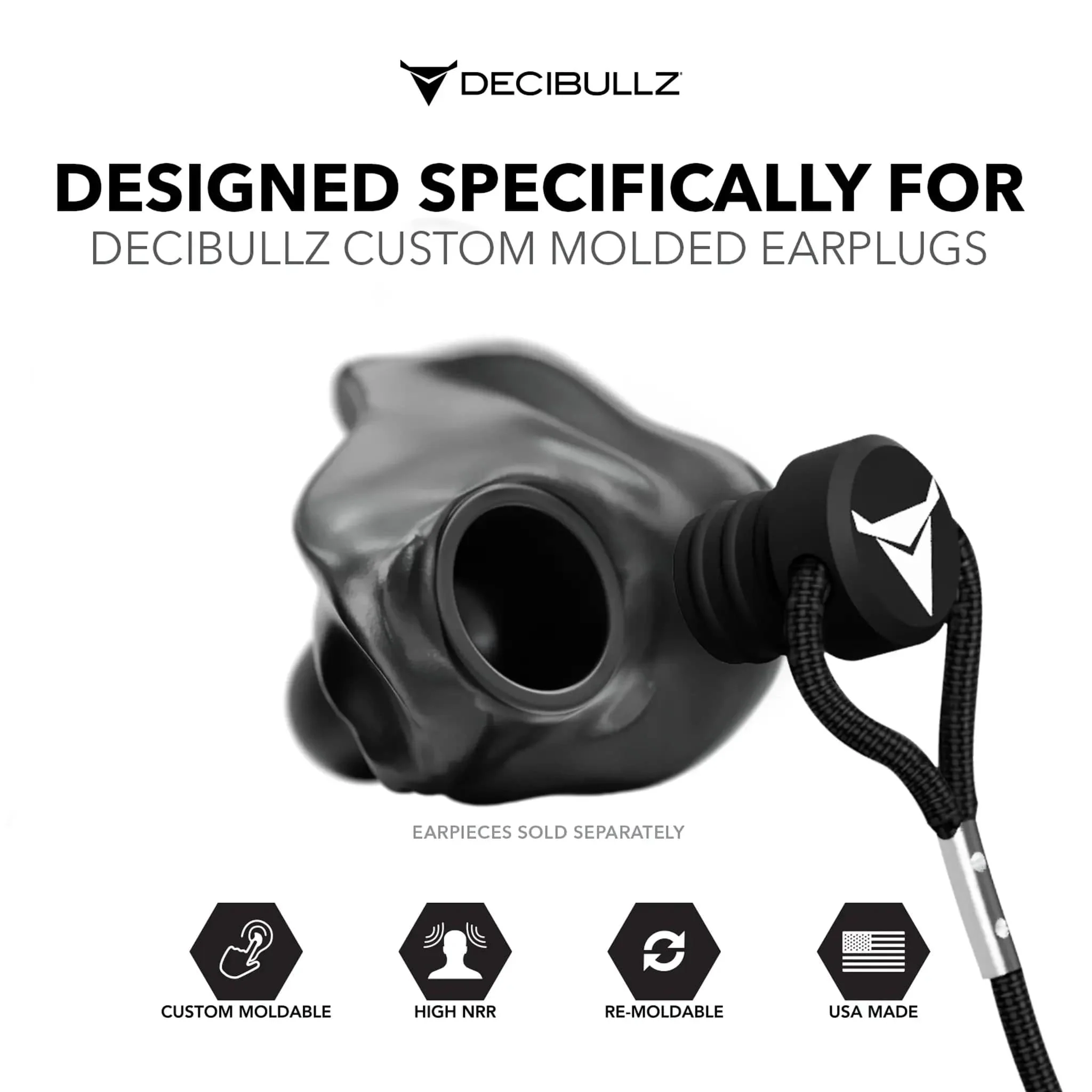 Decibullz Custom Molded Earplug Lanyard - Image 2
