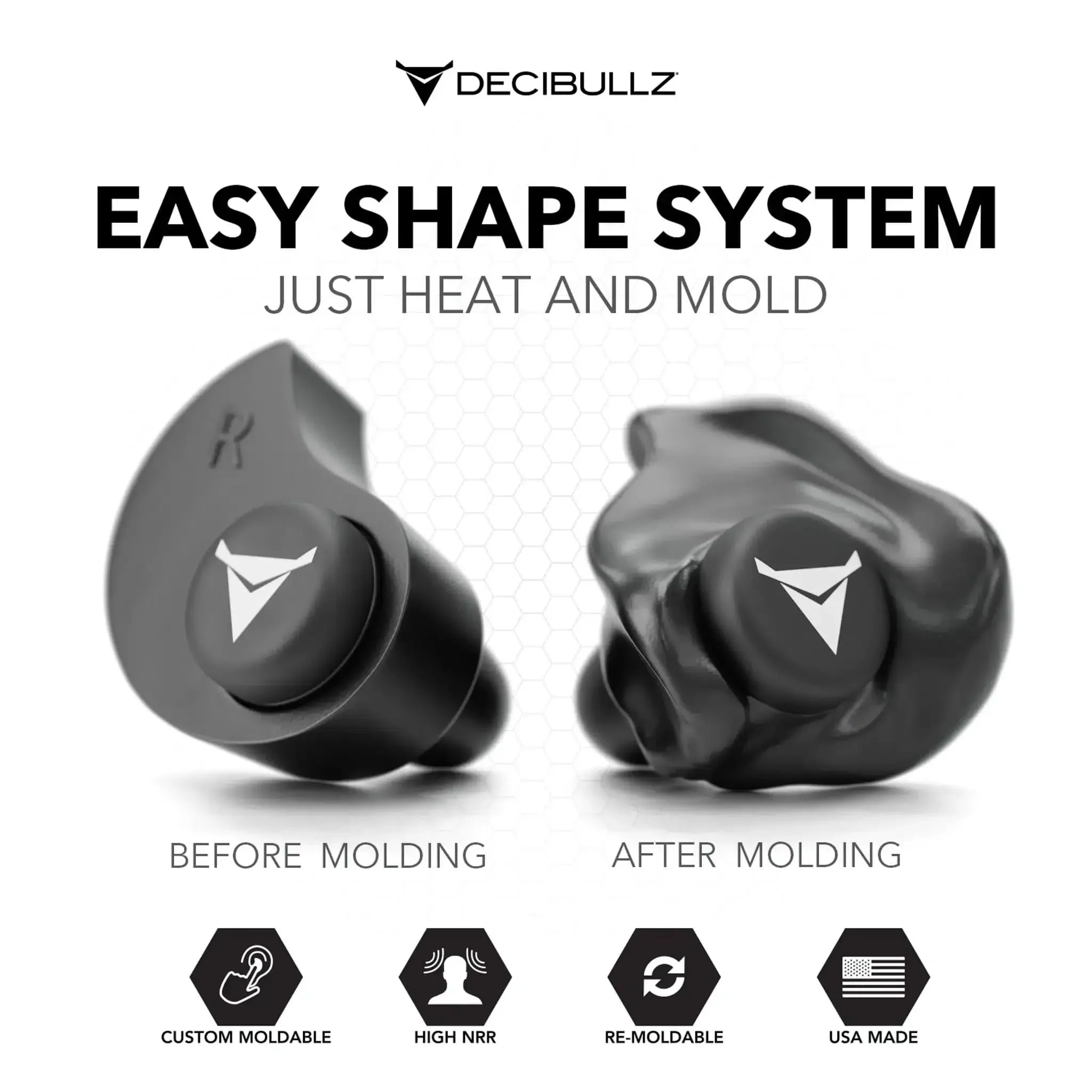 Decibullz Custom Molded Earplugs 31dB NRR - Image 3