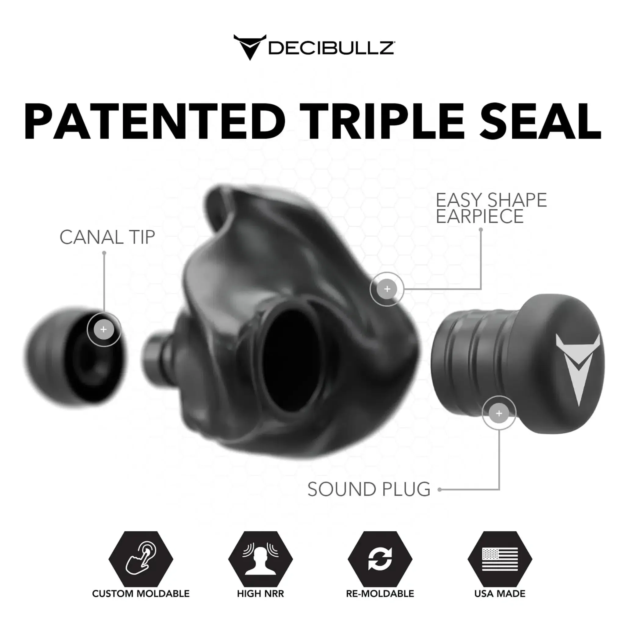 Decibullz Custom Molded Earplugs 31dB NRR - Image 4