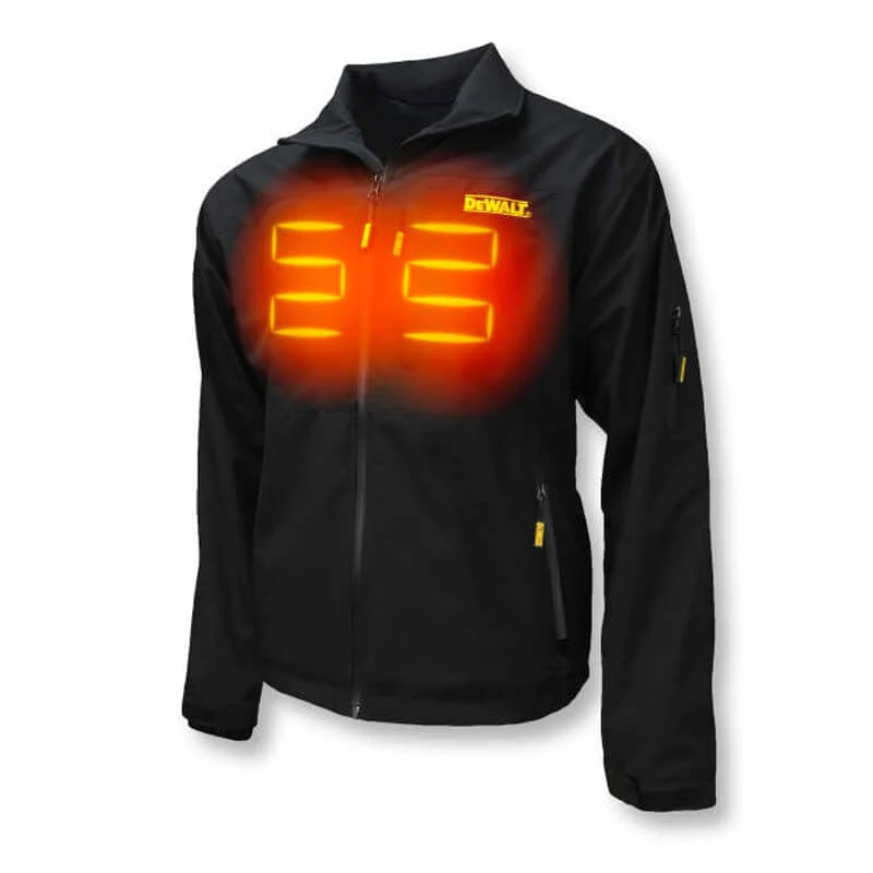 DEWALT Heated Structured Soft Shell Jacket Black With Battery & Charger - Image 2