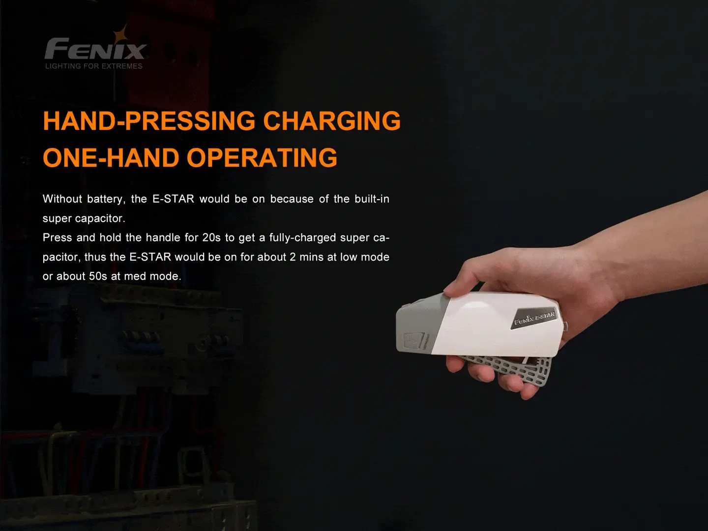Fenix E-Star - Portable Self-powered Emergency LED Flashlight - Image 2