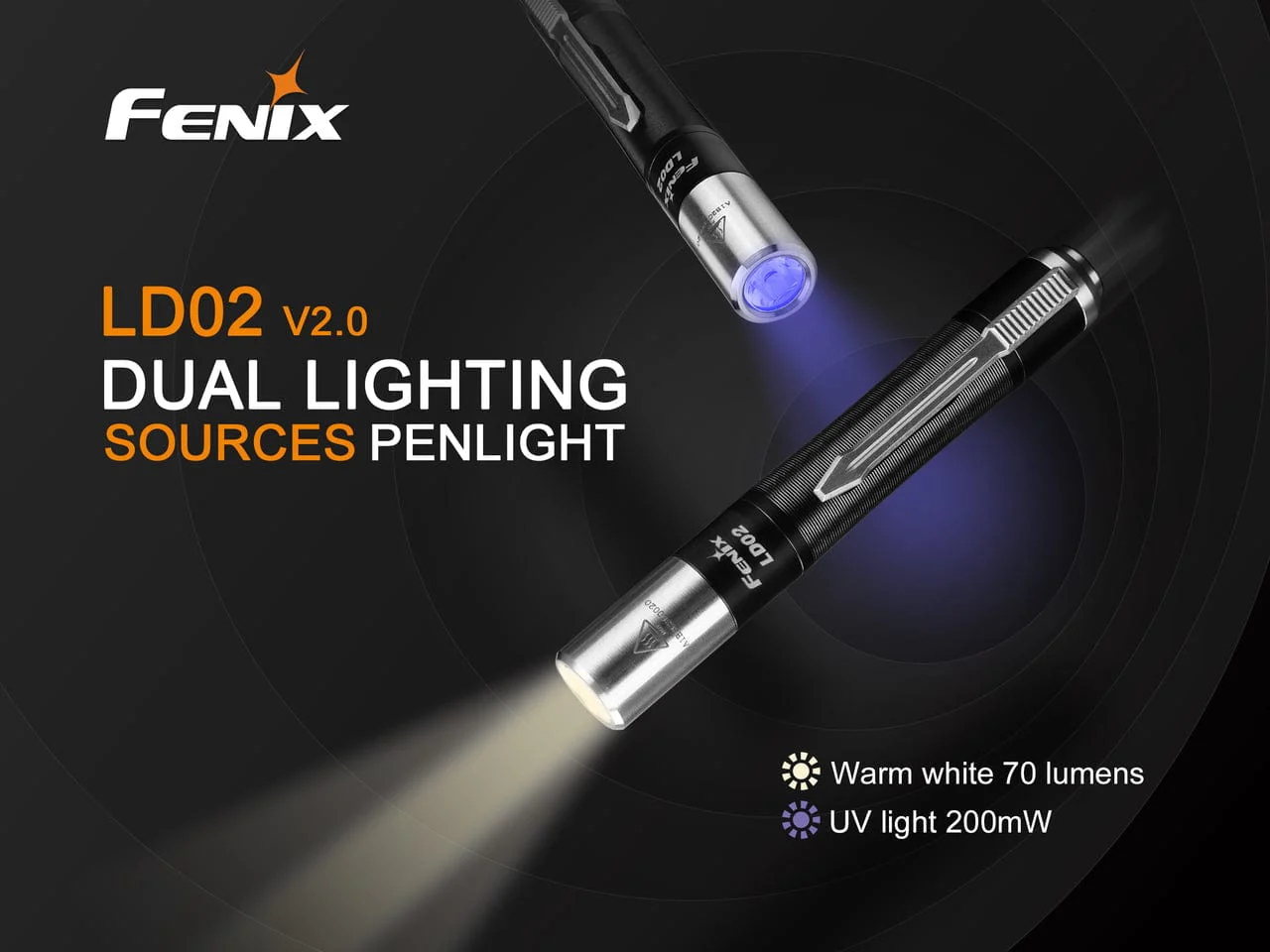 Fenix LD02 V2.0 EDC LED Penlight with UV Lighting - 70 Lumens - Image 3