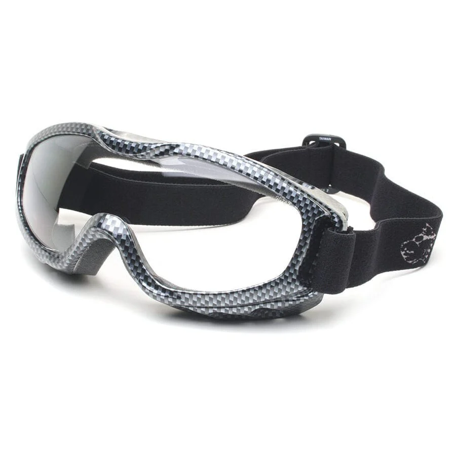 Guard Dogs Evader 2 Safety Goggles Carbon Fiber Frame Clear Anti-Fog Lens