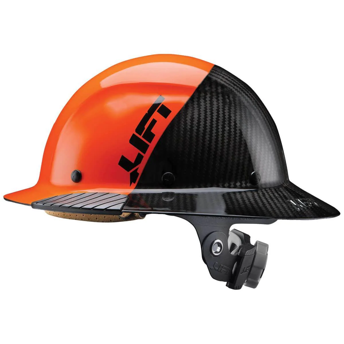 Lift Safety Dax Carbon Fiber Full Brim Fifty 50 Hard Hat with 6-Point Suspension - Image 3