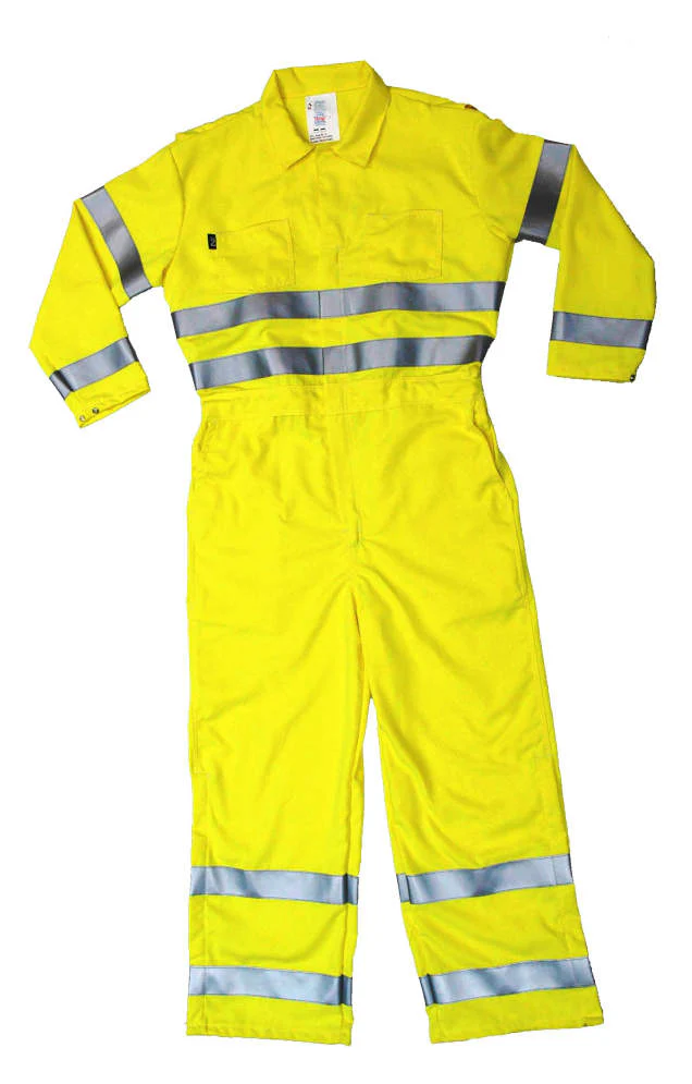 Neese VM7CA3FY Type R Class 3 Flame-Resistant Modacrylic High-Visibility Coverall - Image 3