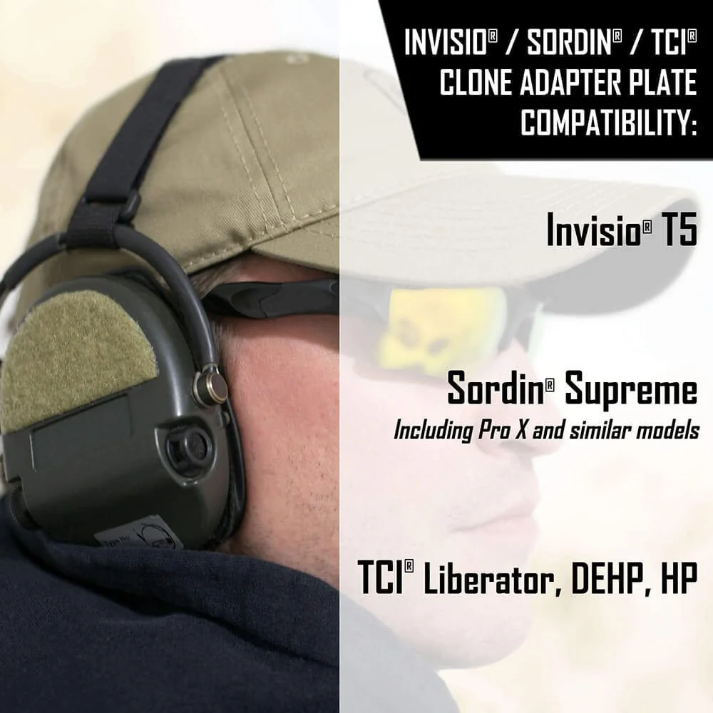 Noisefighters SightLines Adapter Plates For Invisio, Sordin, TCI Headsets - Image 2