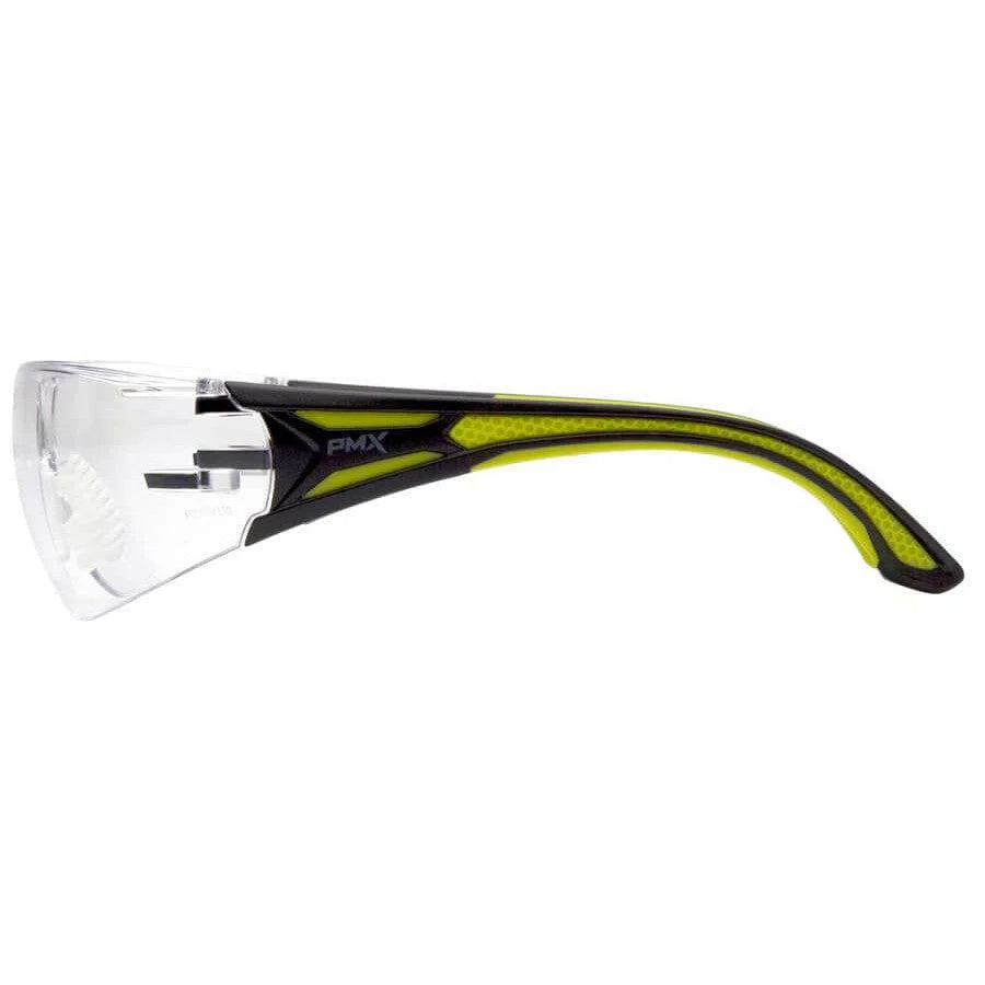 Pyramex Endeavor Plus Safety Glasses with Black/Green Temples and Clear Lens - Image 5