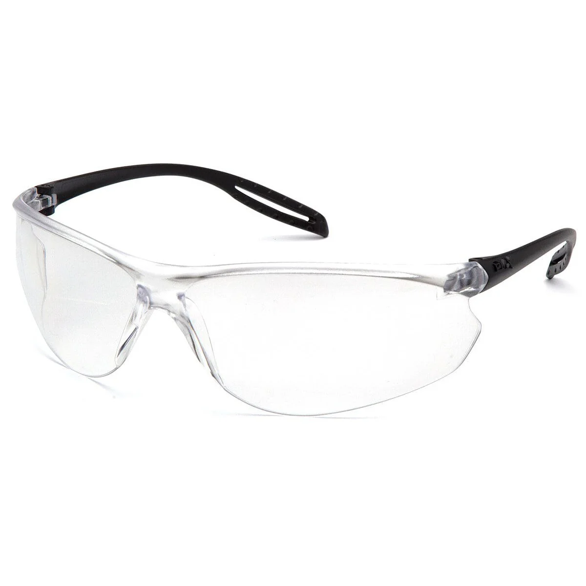 Pyramex Neshoba Safety Glasses with Black Temple and Clear H2MAX Anti-Fog Lens