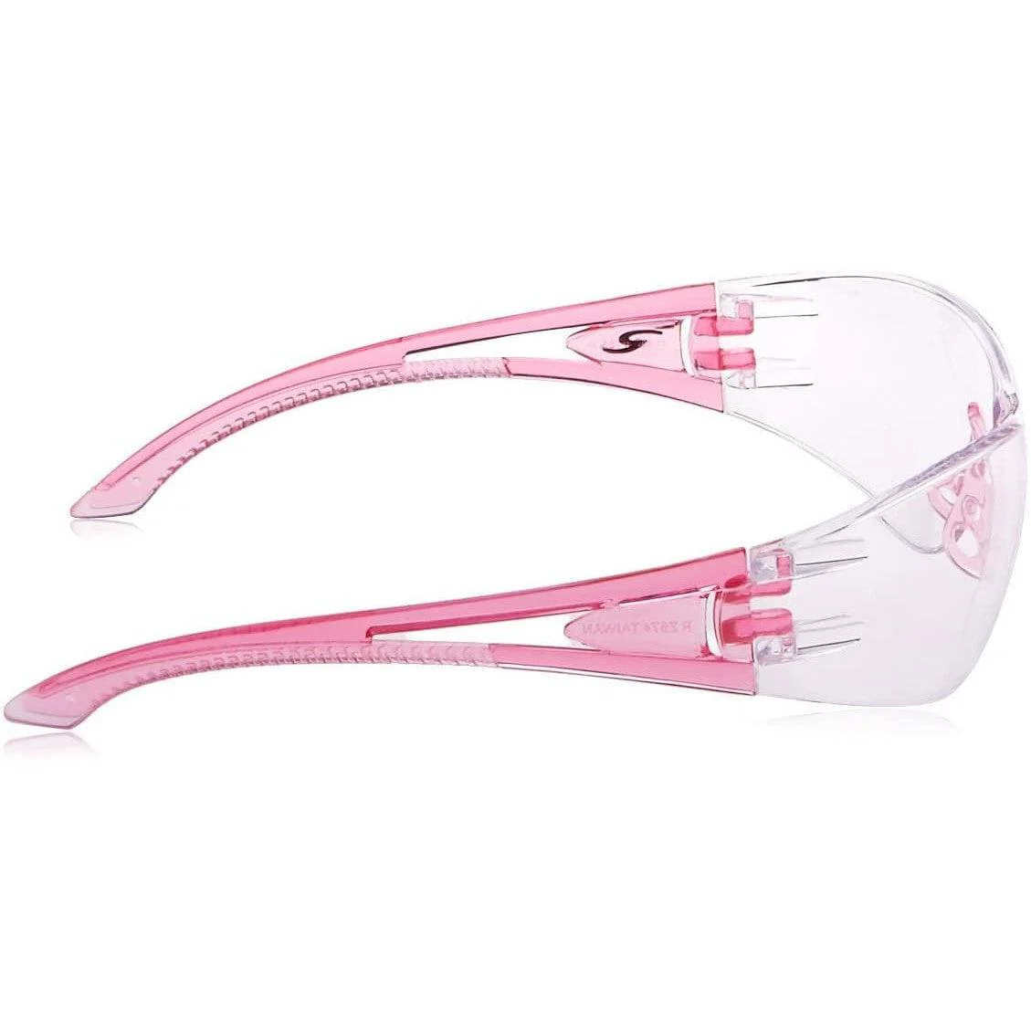 Radians Optima Safety Glasses with Pink Frame and Clear Lens - Image 4