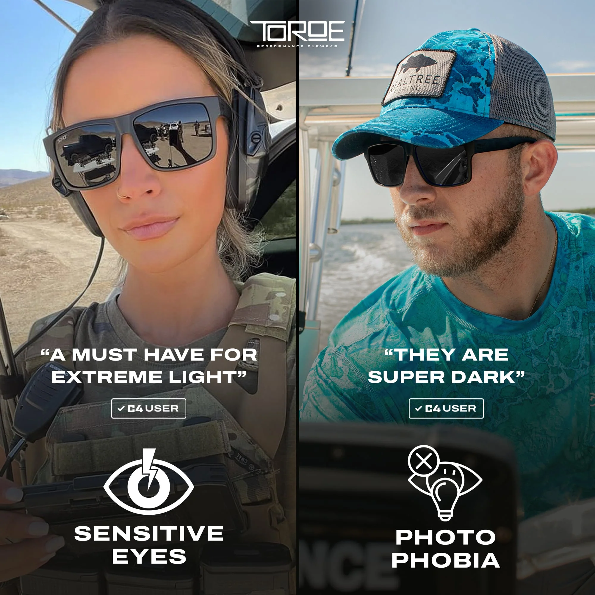TOROE RANGE Glossy Frame Polarized Sunglasses - Image 6