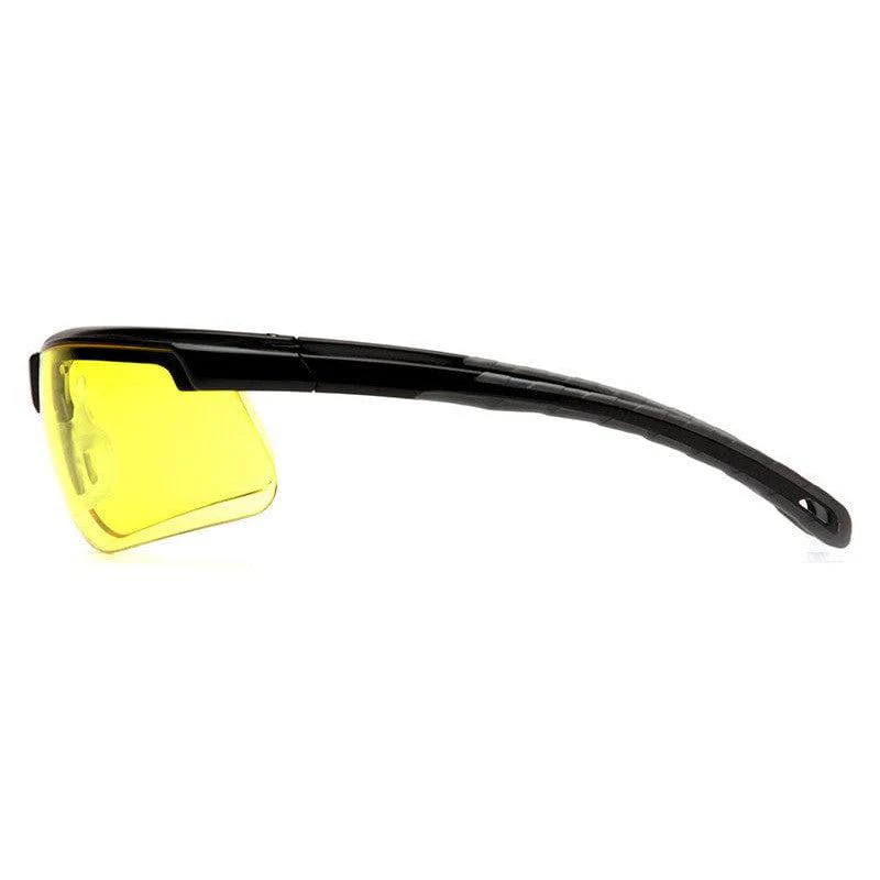 Pyramex Ever-Lite Safety Glasses with Black Frame and Amber Lenses - Image 3