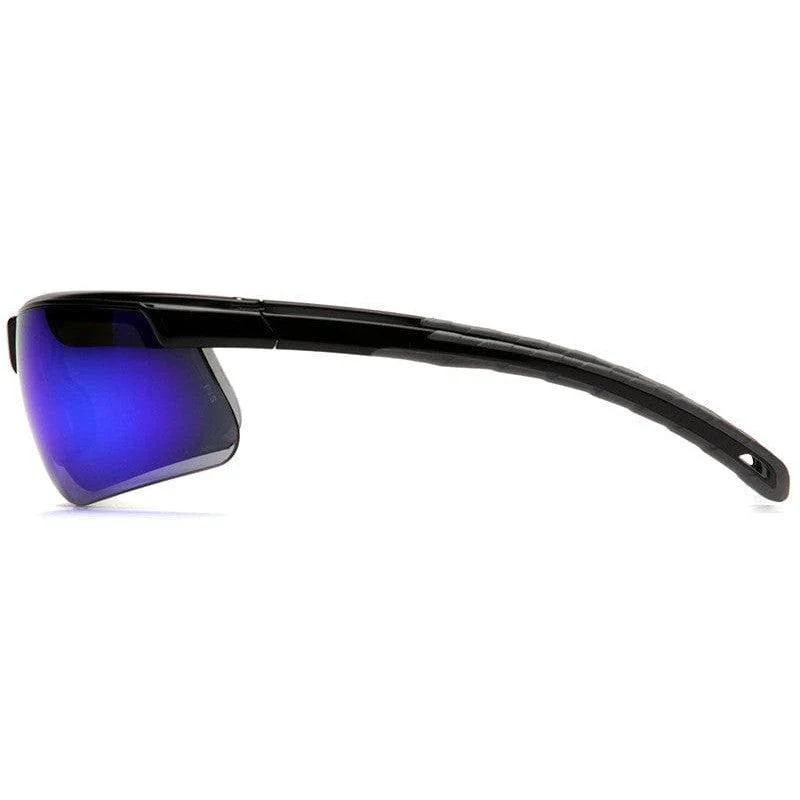 Pyramex Ever-Lite Safety Glasses with Black Frame and Ice Blue Mirror Lenses - Image 3