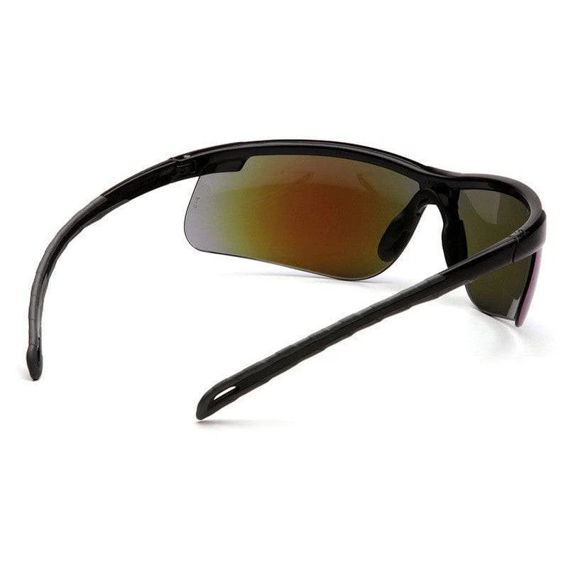 Pyramex Ever-Lite Safety Glasses with Black Frame and Ice Blue Mirror Lenses - Image 4