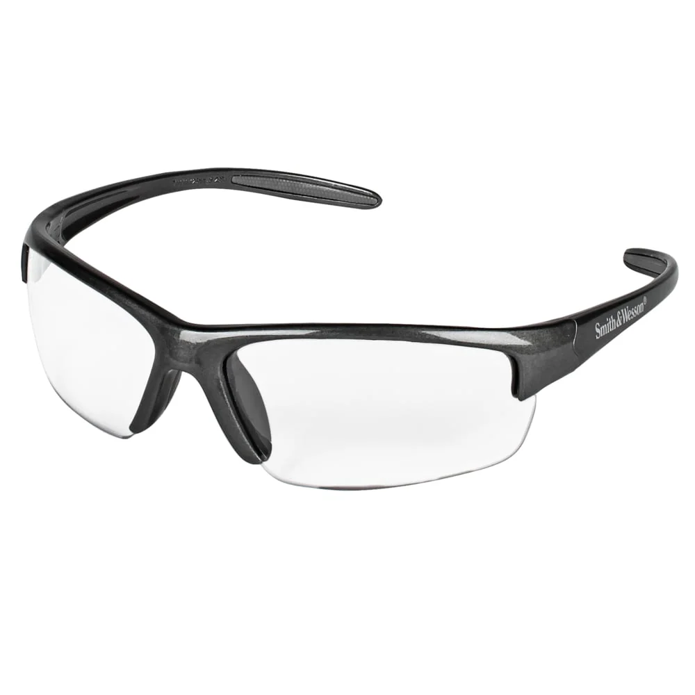 Smith & Wesson Equalizer Safety Glasses with Gun Metal Frame and Clear Lens - Image 4