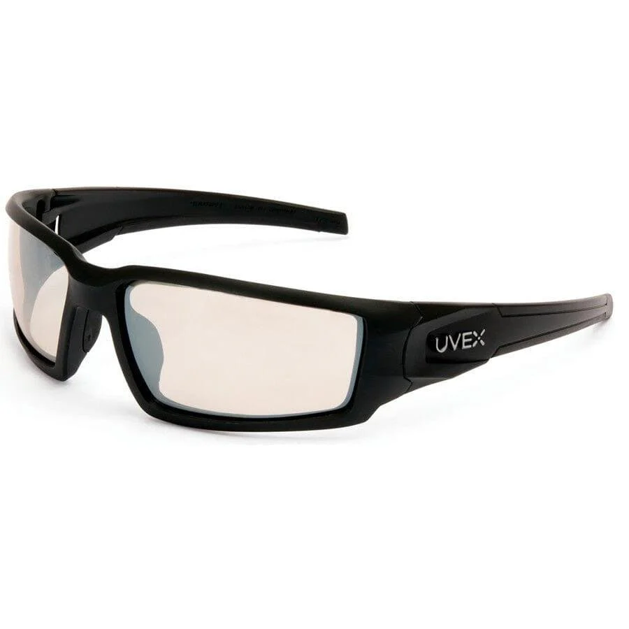Uvex Hypershock Safety Glasses Matte Black with SCT Reflect-50 Lenses